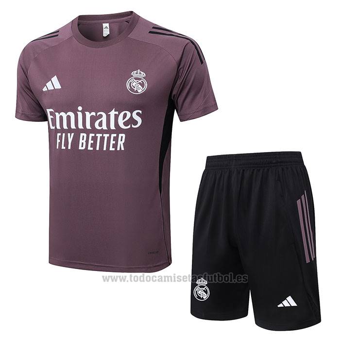 Chandal del Real Madrid Manga Corta 2025-2026 Purpura - Pantalon Corto